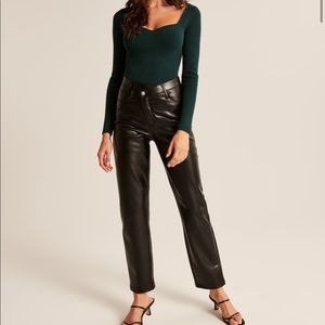 Vegan Leather Dad pants